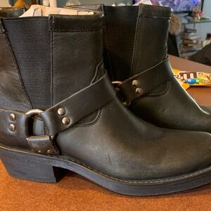 Dingo Black Ankle Boots with Strap Detail